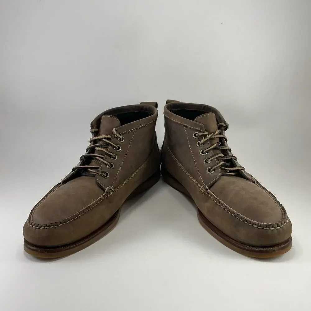 L.L. Bean Jackman Ranger Leather Moc Toe Ankle Chukka Boots Mens Size 10 D
